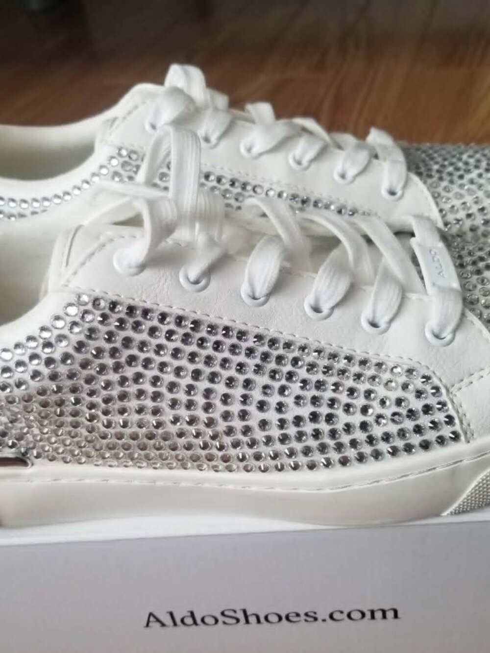 ALDO Rhinestone Leather Sneakers/Footwear